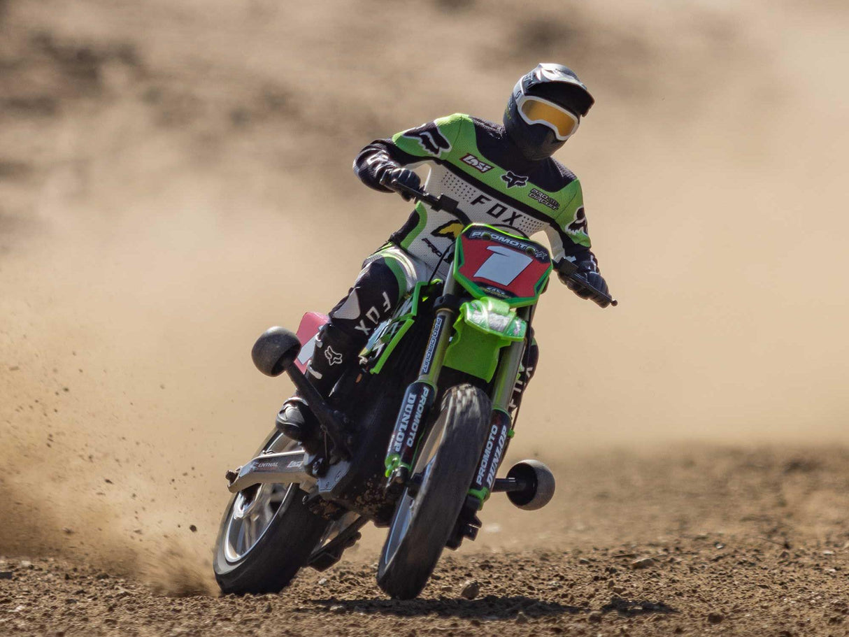 Losi 1/4 Promoto-MX Motorcycle RTR with Battery and Charger - Pro  - LOS06002 - GREEN