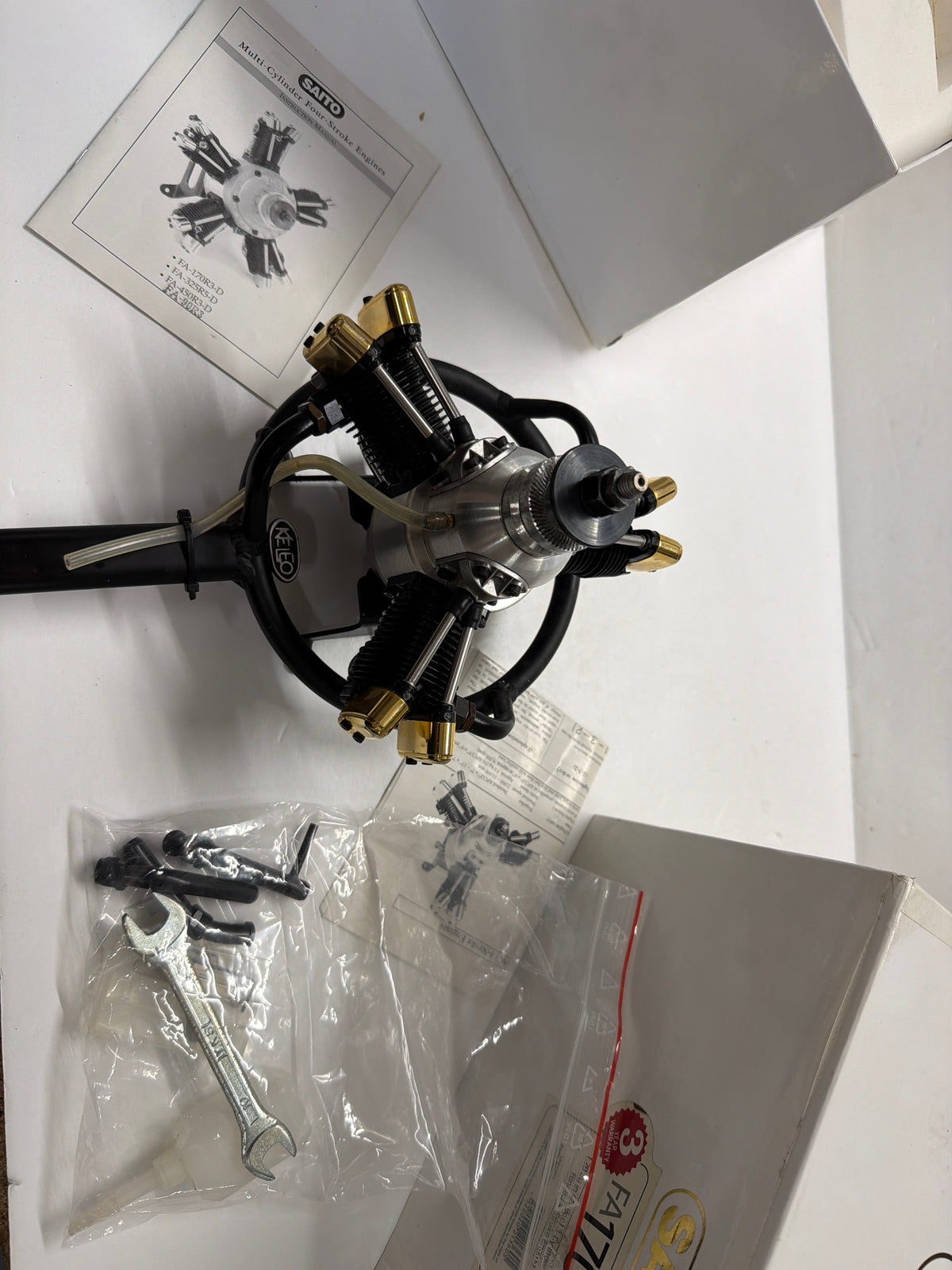 Saito Second Hand FA-170R3 Golden Knight Radial 3 Cylinder 4 Stroke RC Plane Engine