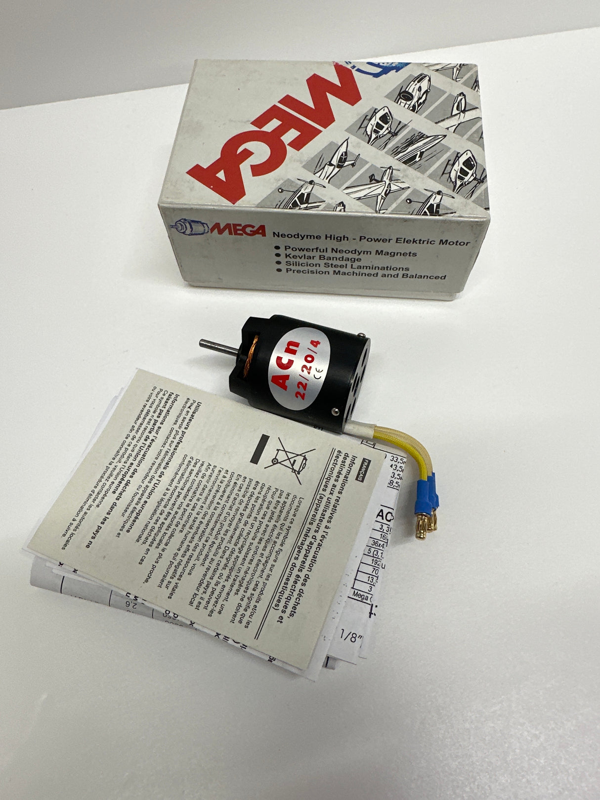 Mega Brushless inrunner Motor ACN 22/20/4 1/8 shaft