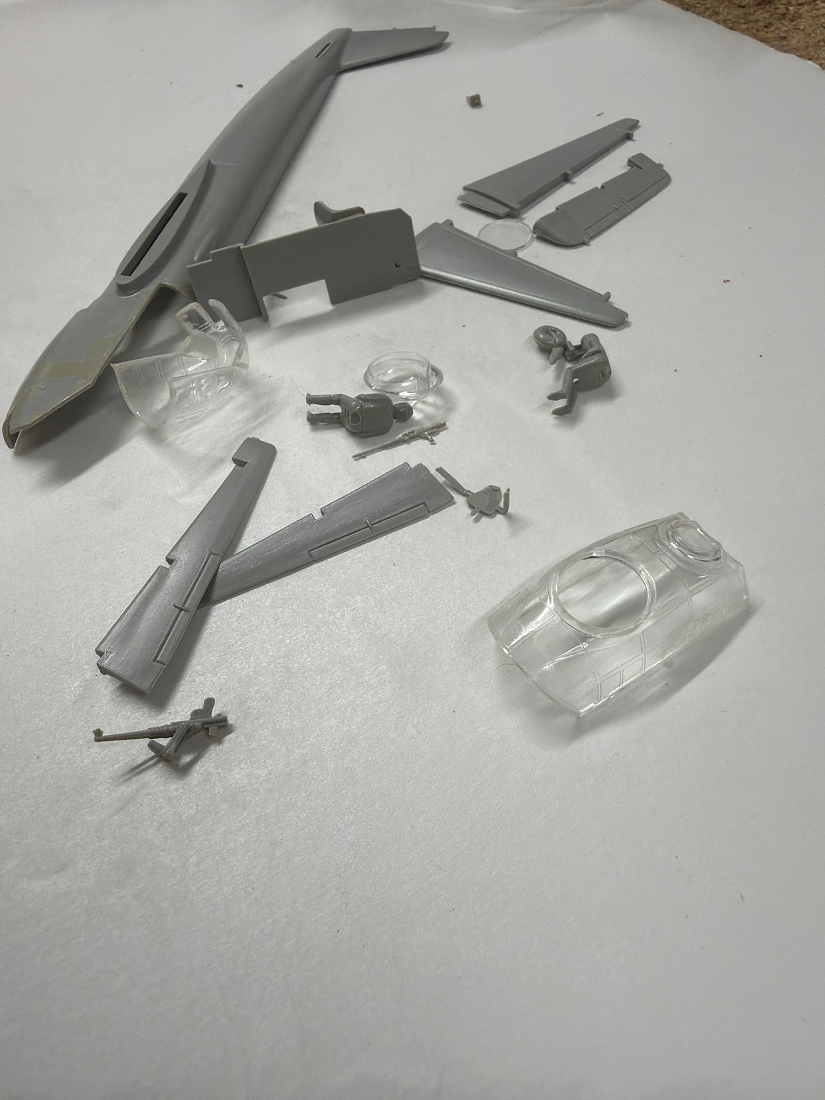 Italeri Junkers JU-118 A1-E1 1/72 Plastic Model Kit model started glue on clear parts