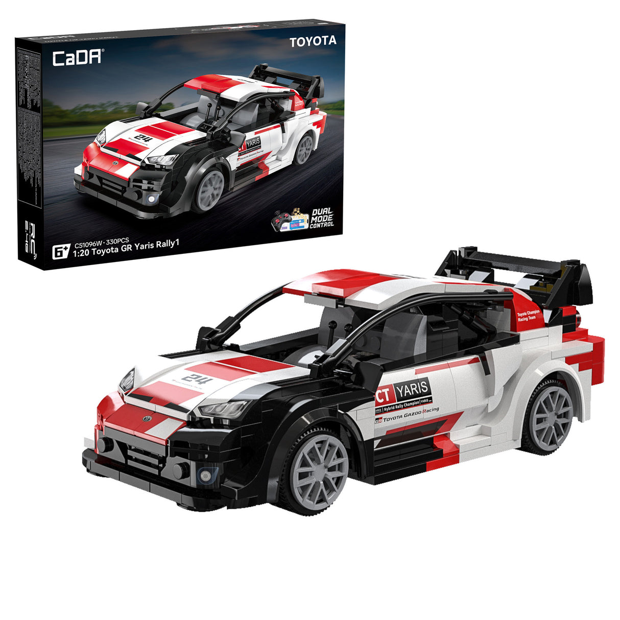 CADA / DOUBLE E 1:20 Toyota GR Yaris Rally 1 Car - 330 pcs C51096W