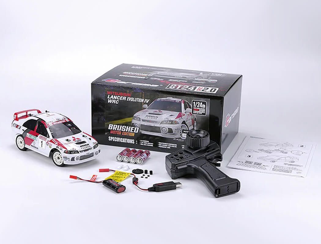 CARISMA GT24 2.0 MITSUBISHI EVO 4 BRUSHED EDITION 1/24 RTR - Pre-Order - EXPECTED Early July