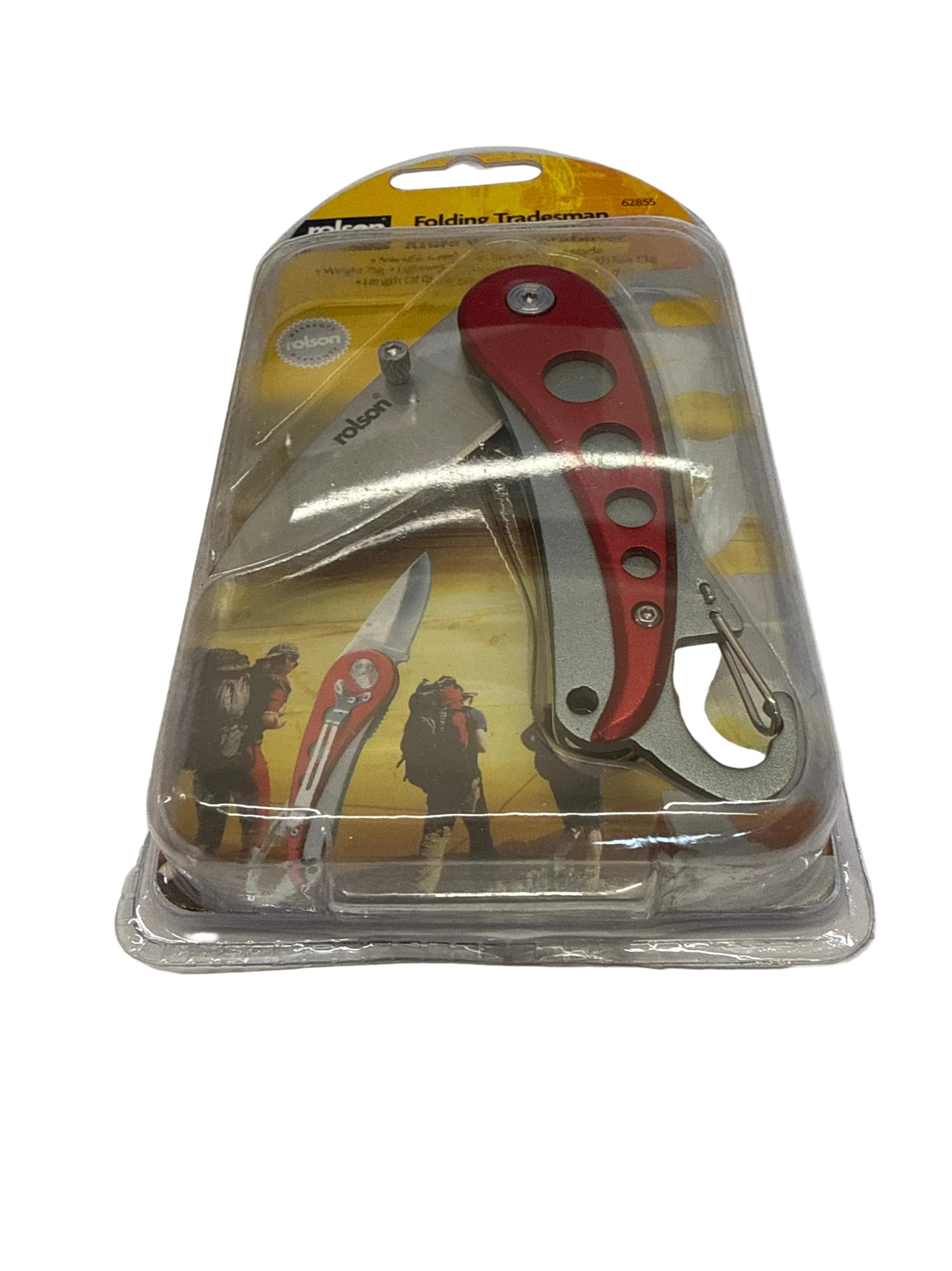 Rolson Folding knife with Carbiner - Red