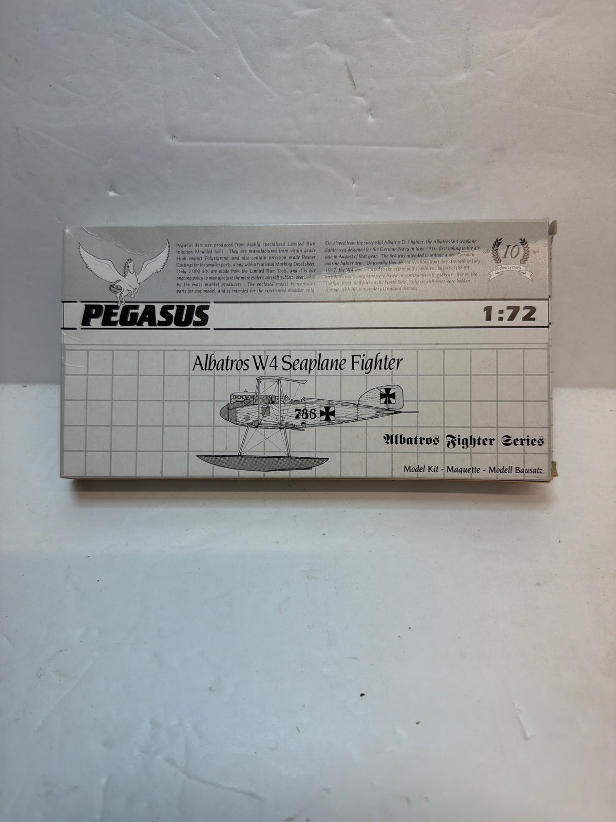 Pegasus Albatros W.4 Seaplane Fighter 1/72 Plastic model Kit Vintage