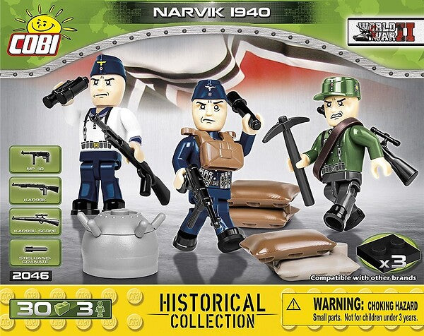 COBI GERMAN 1ST INFANTRY 3 FIG. 30 PCS HC WWII 2046