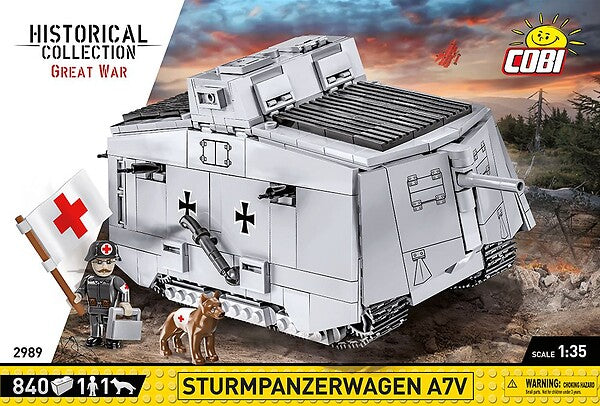 COBI STURMPANZERWAGEN A7V 833 PCS HC GREAT WAR 2989