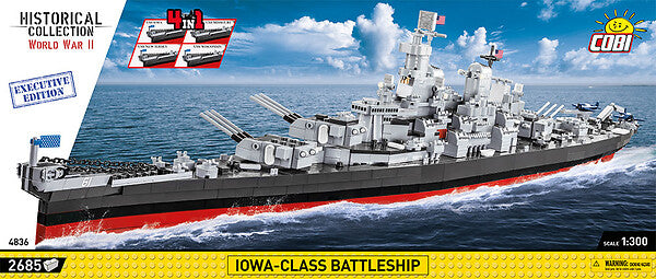 COBI IOWA-CLASS BATTLESHIP- EXECUTIVE EDITION 2665 PCS HC WWII 4836