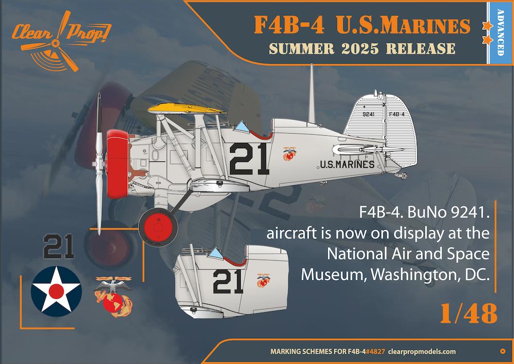 ClearProp 1/48 Boeing F4B-4 US Marines Kit 4827
