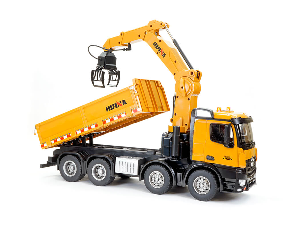 HUINA 1:14 RC TIMBER GRAB 2.4G 8-WHEELER DUMP TRUCK