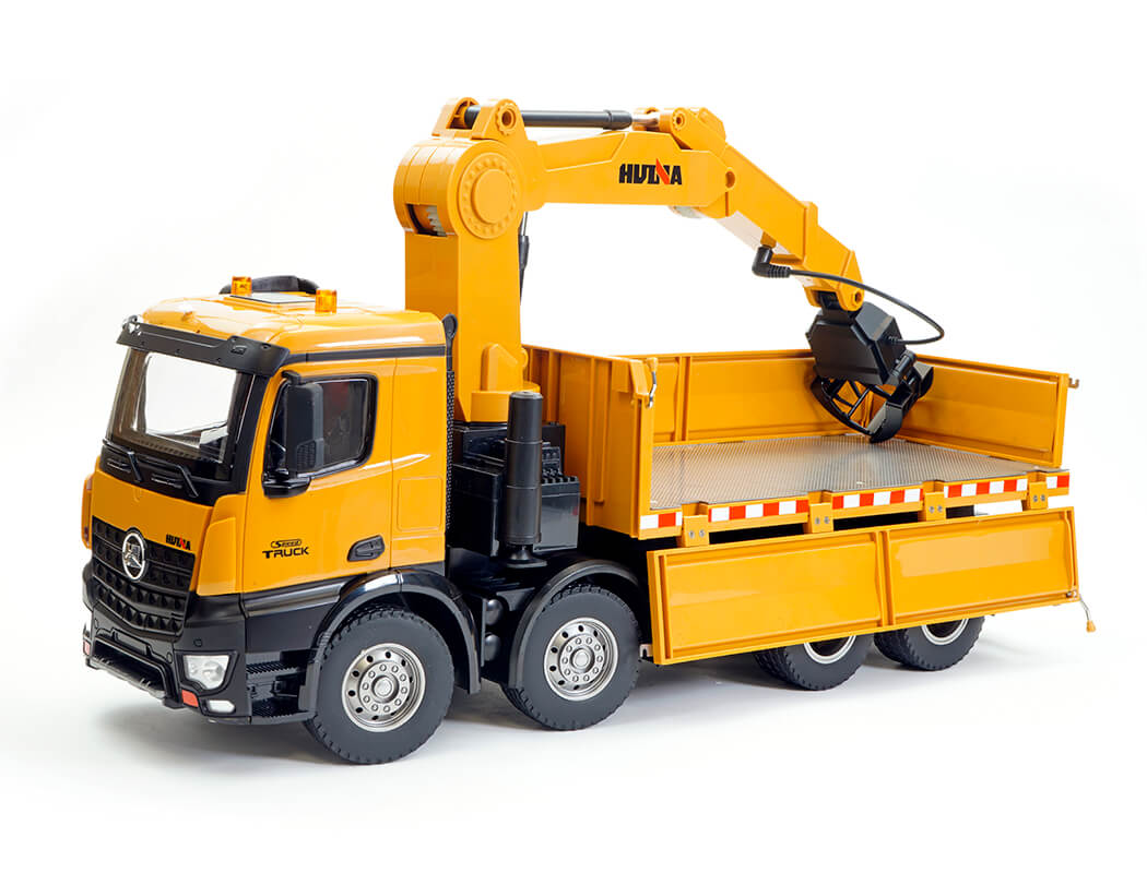 HUINA 1:14 RC TIMBER GRAB 2.4G 8-WHEELER DUMP TRUCK