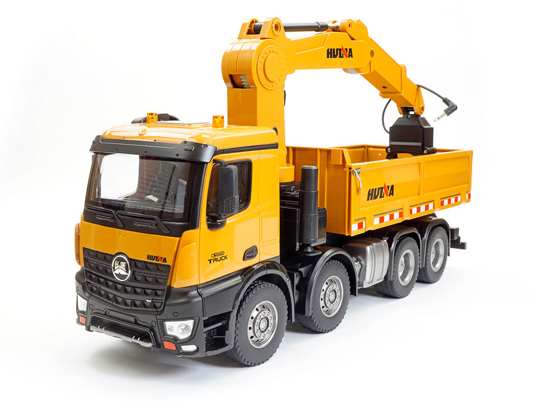 HUINA 1:14 RC TIMBER GRAB 2.4G 8-WHEELER DUMP TRUCK