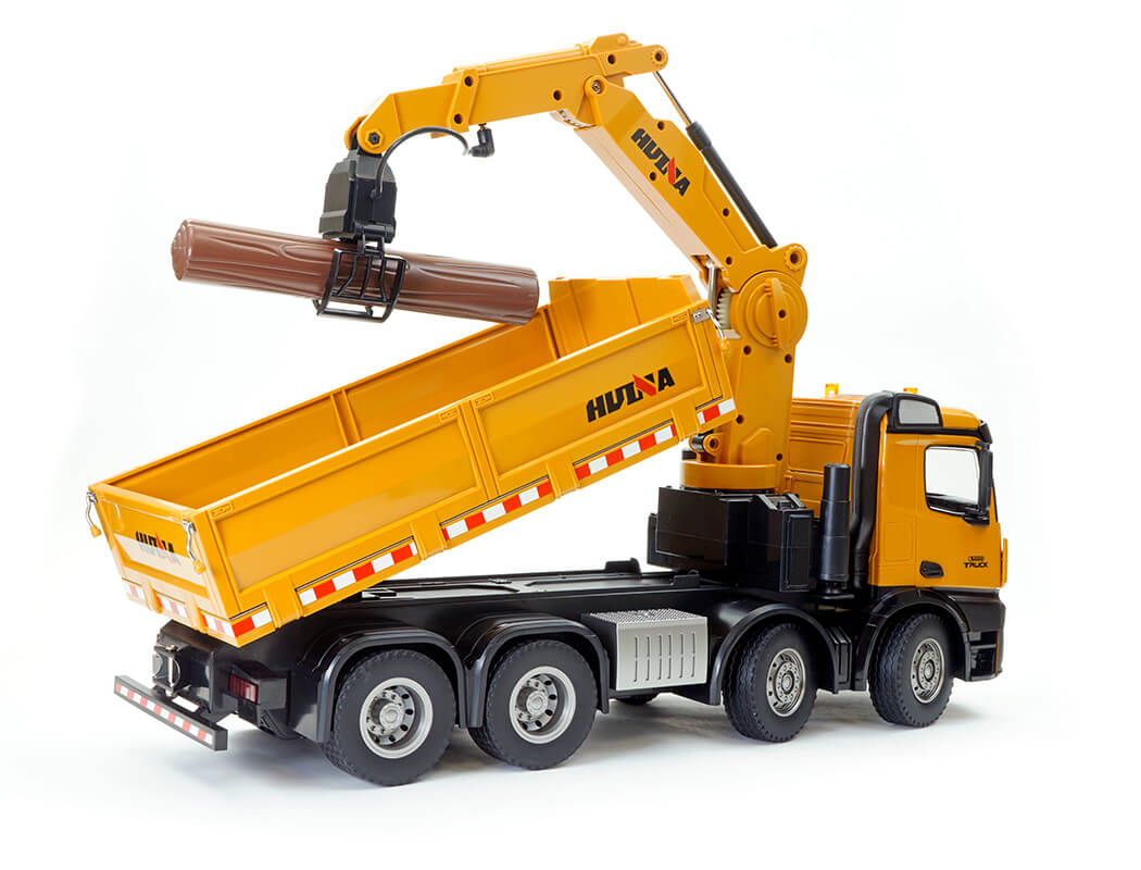 HUINA 1:14 RC TIMBER GRAB 2.4G 8-WHEELER DUMP TRUCK