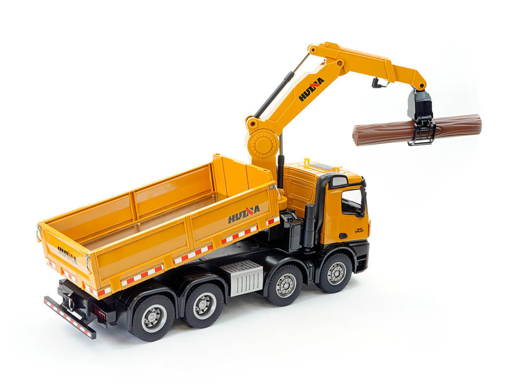 HUINA 1:14 RC TIMBER GRAB 2.4G 8-WHEELER DUMP TRUCK