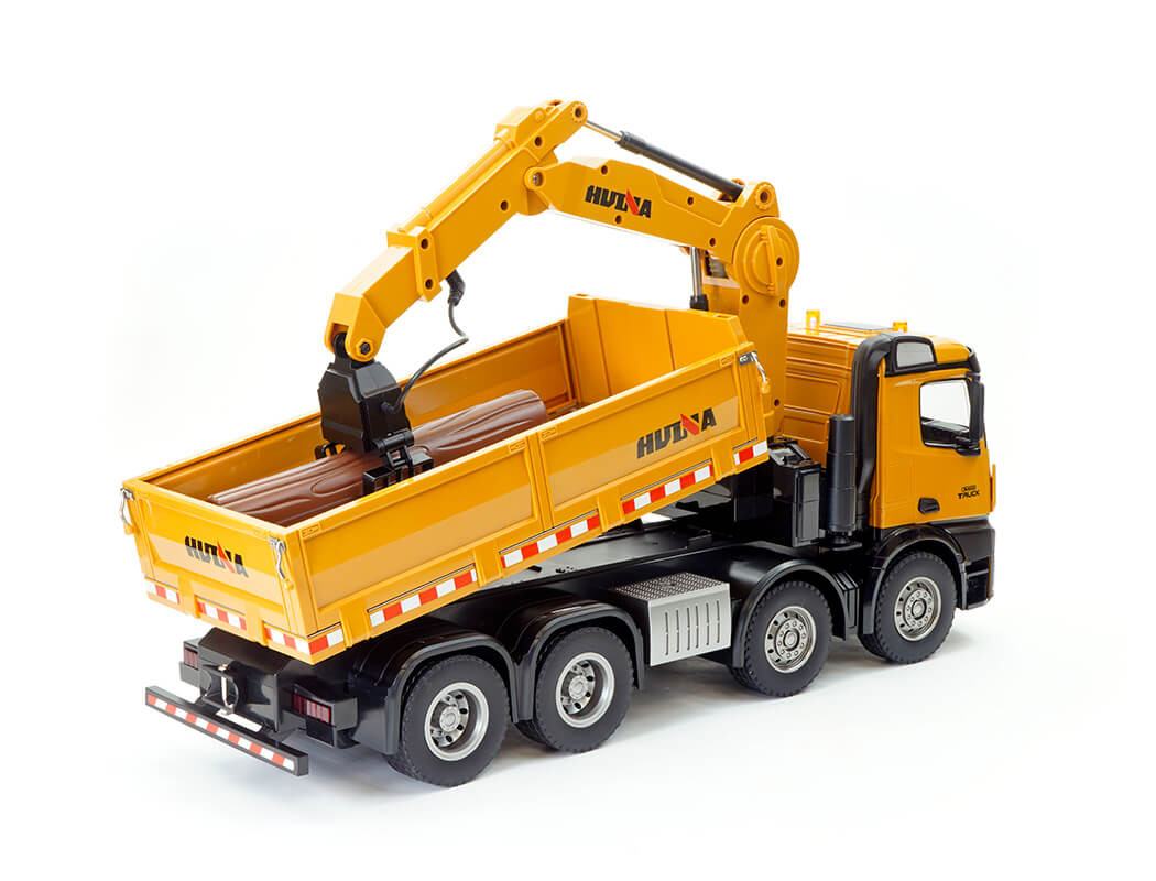 HUINA 1:14 RC TIMBER GRAB 2.4G 8-WHEELER DUMP TRUCK