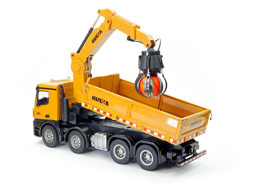 HUINA 1:14 RC TIMBER GRAB 2.4G 8-WHEELER DUMP TRUCK