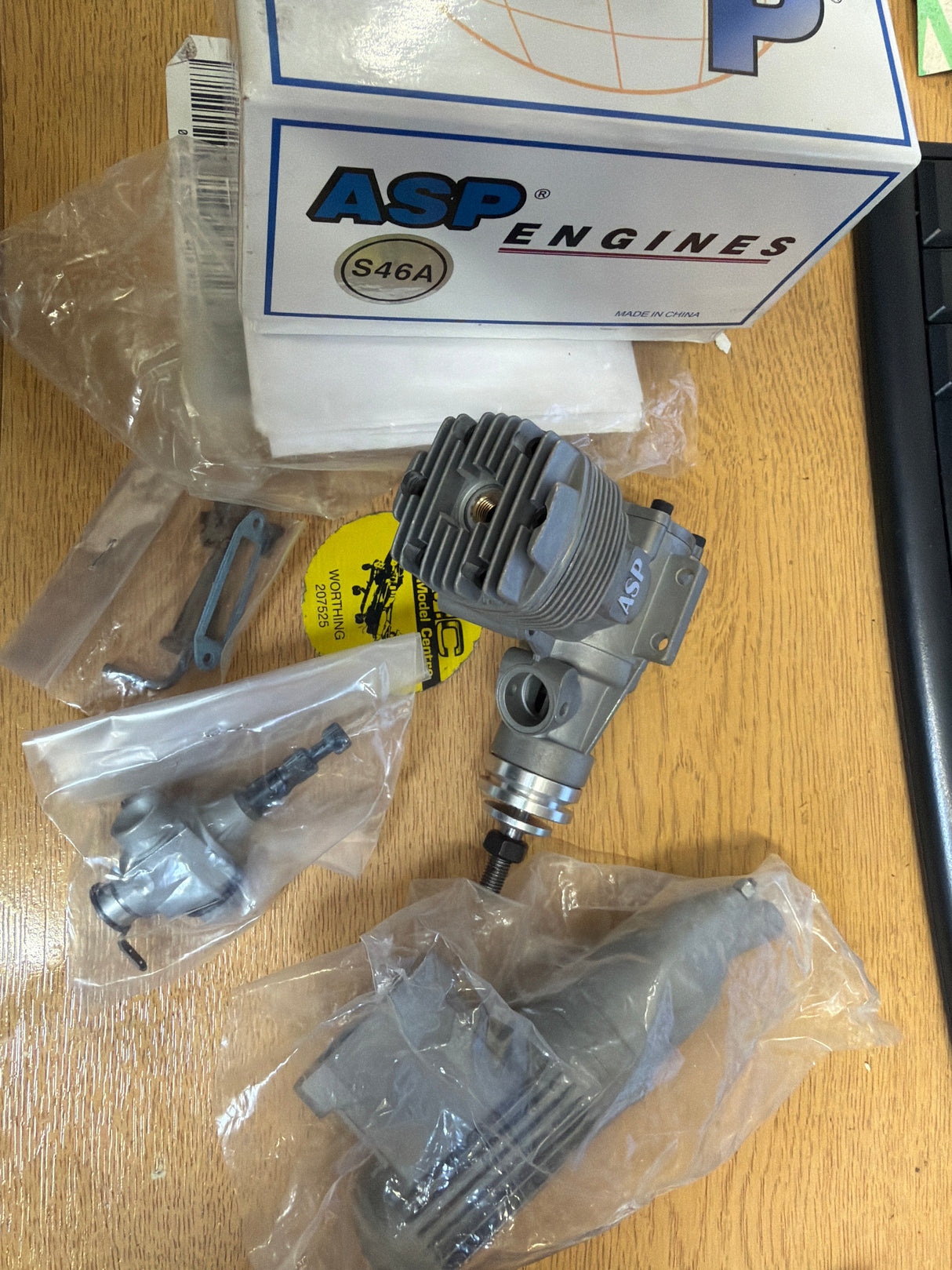 New in Box 2-stroke ASP 46 ABC engine with silencer