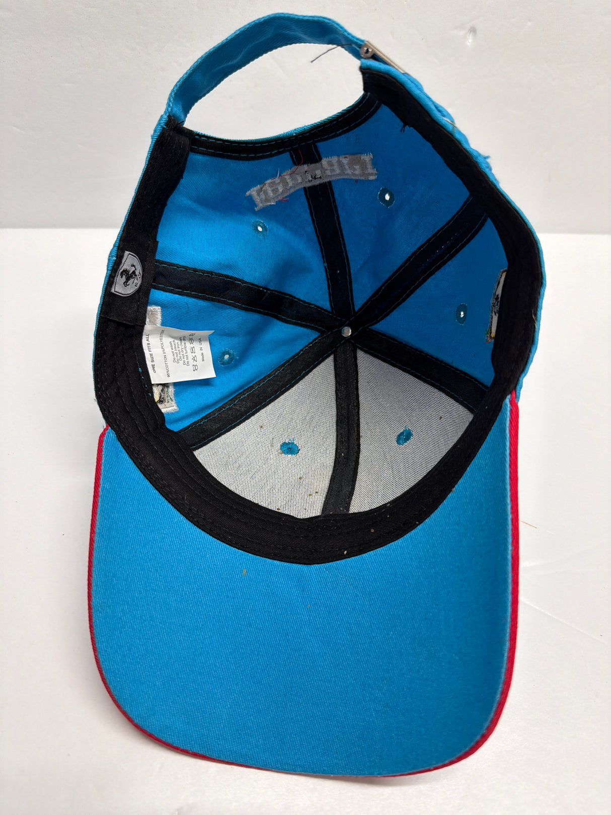 Ferrari Scuderia F1 Formula One Racing -Light Blue- Adjustable Baseball Cap (second hand)