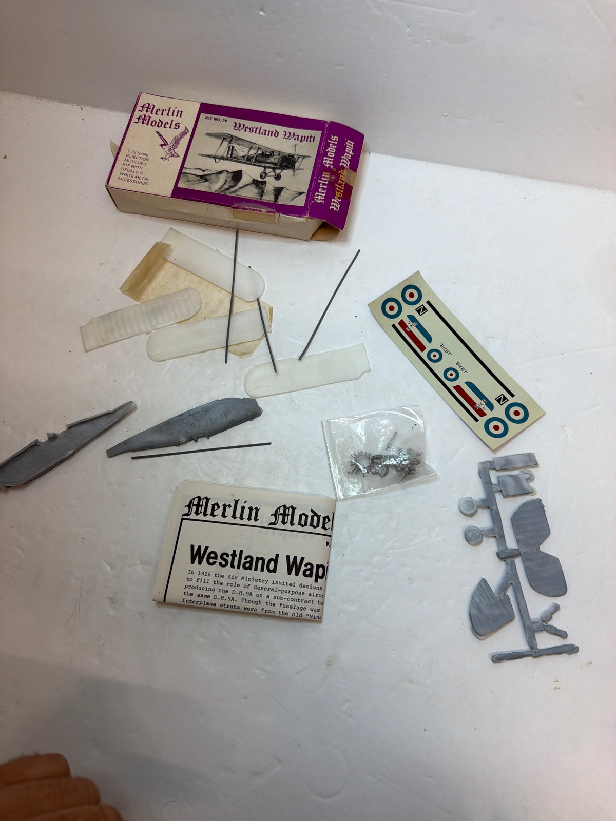 Merlin Models Westland Wapiti 1/72 20 Plastic Model Kit Vintage