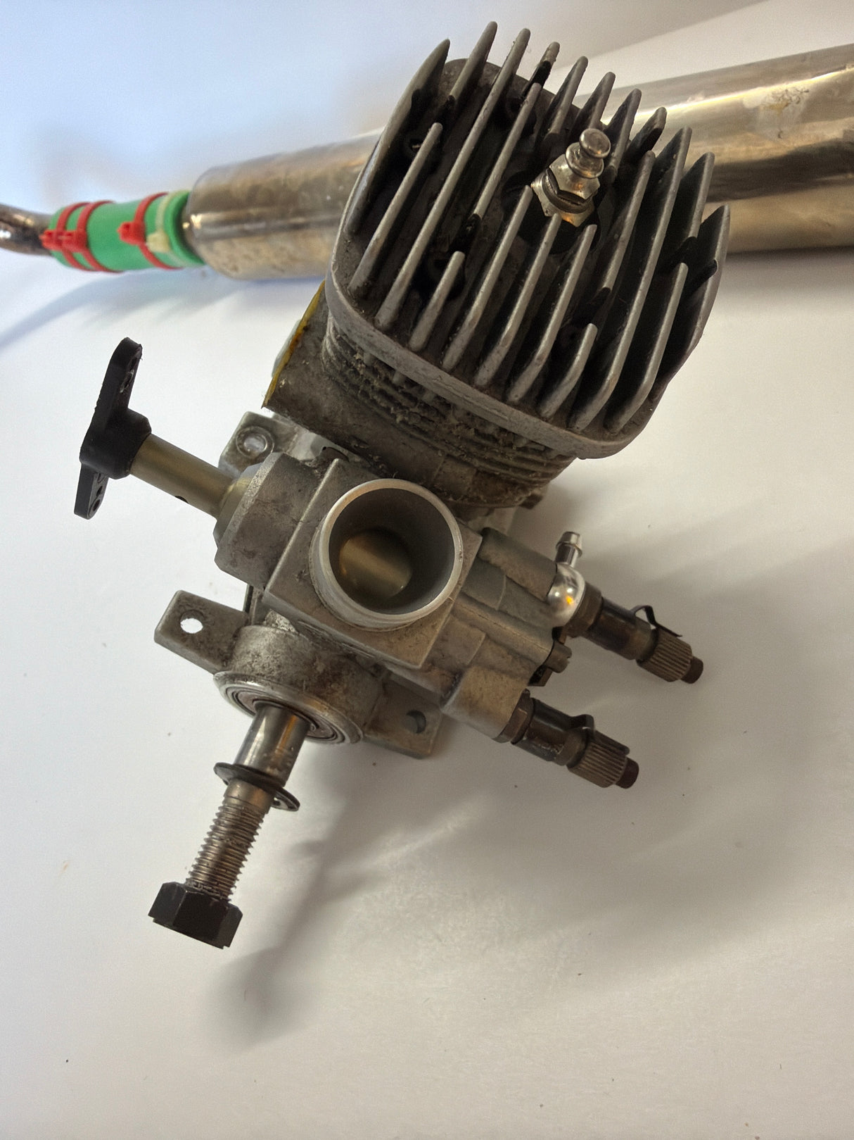 Second Hand engine Glow 2-stroke os Max sz 70 Heli engine and pipe (Box 63)