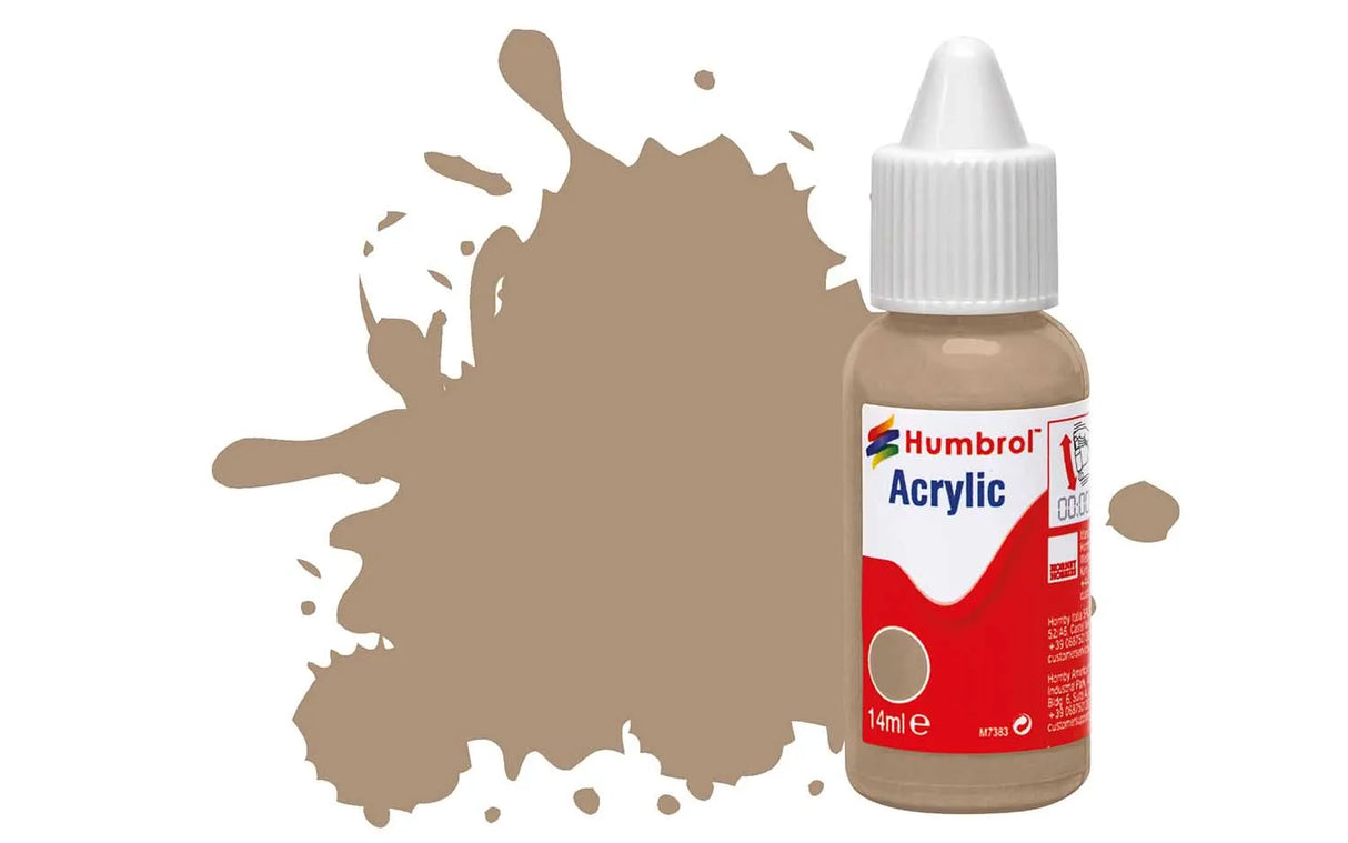 Humbrol Acrylic Paints No.72 Khaki Drill Matt DB0072
