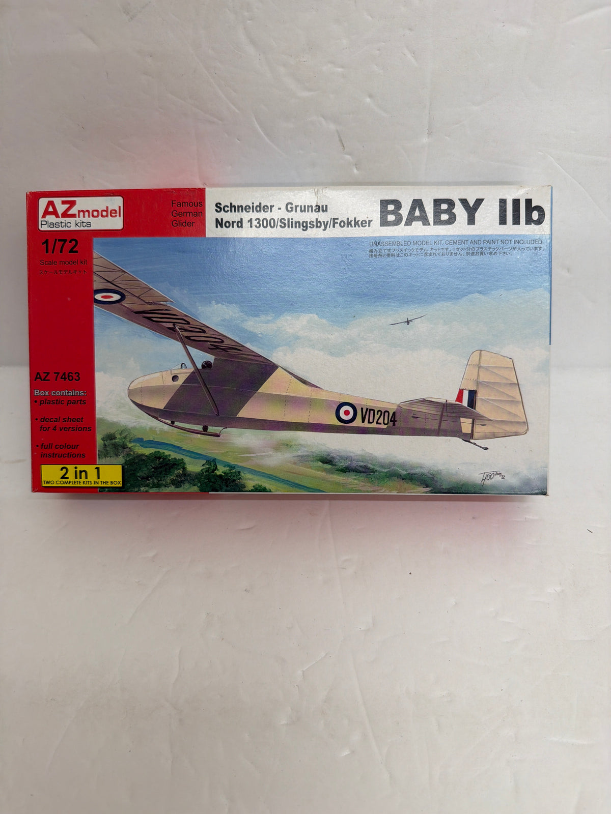 AZ Model Plastic Model kit Nord 1300 / Slingsby / Fokker Baby IIb — 1:72