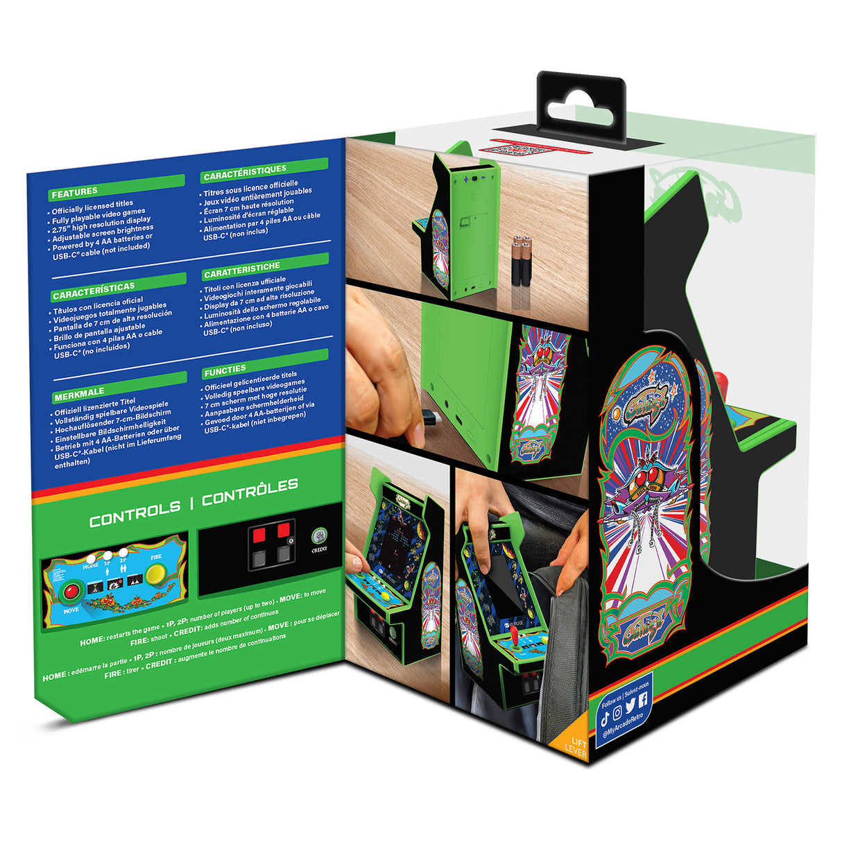 Galaga Micro Player Pro 6.7 Inch Portable Retro Arcade (2 Games in 1) by My Arcade DGUNL4195 PRE ORDER - COMMING SOON