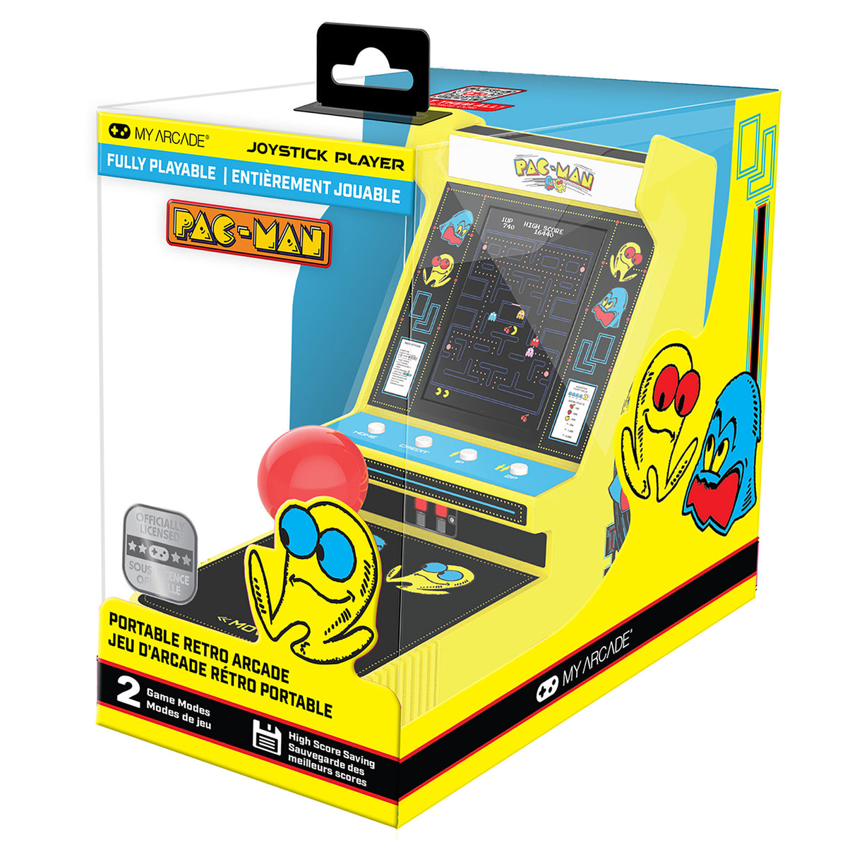 Pac-Man Joystick Player Portable Retro Arcade by My Arcade DGUNL7073