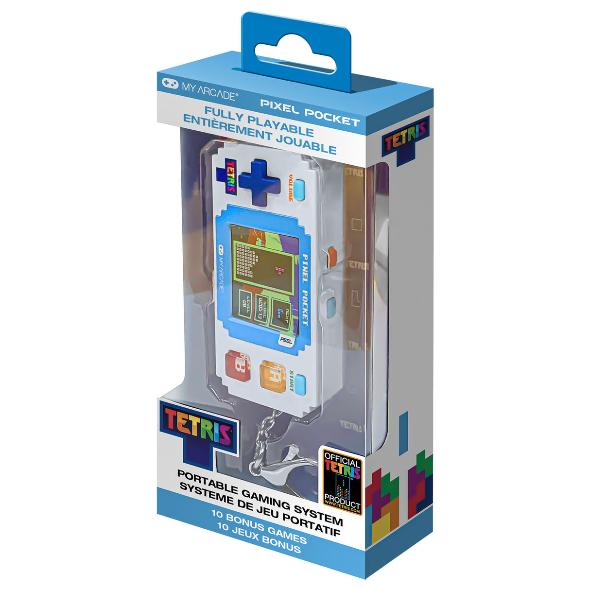 Tetris Pixel Pocket Mini Portable Gamer System by My Arcade DGUNL7083 PRE ORDER - COMMING SOON