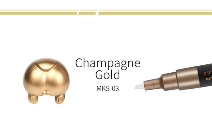MKS-03 Super Metallic Color Markers - Champagne Gold