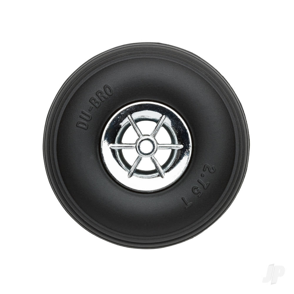 Dubro 2.75n Diameter Chrome Treaded Wheels (2 pcs)