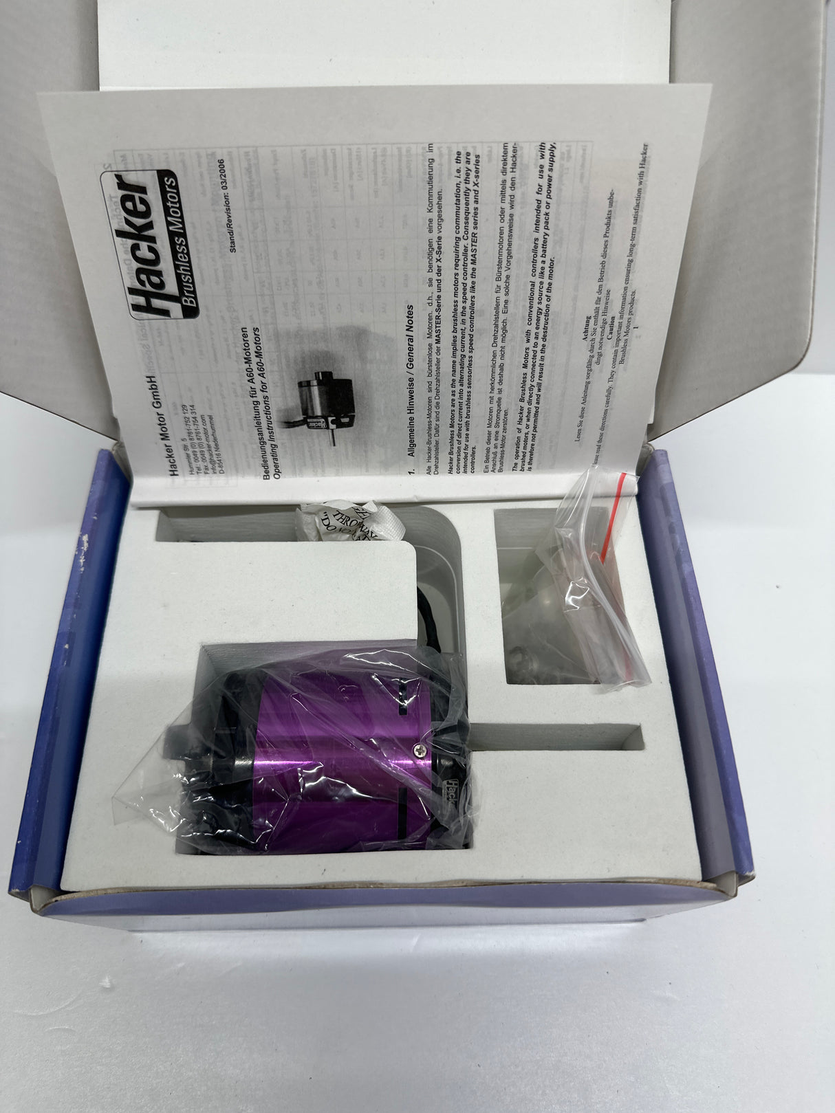 Hacker A60-18M Outrunner Brushless Motor KV190 HKRA6018M