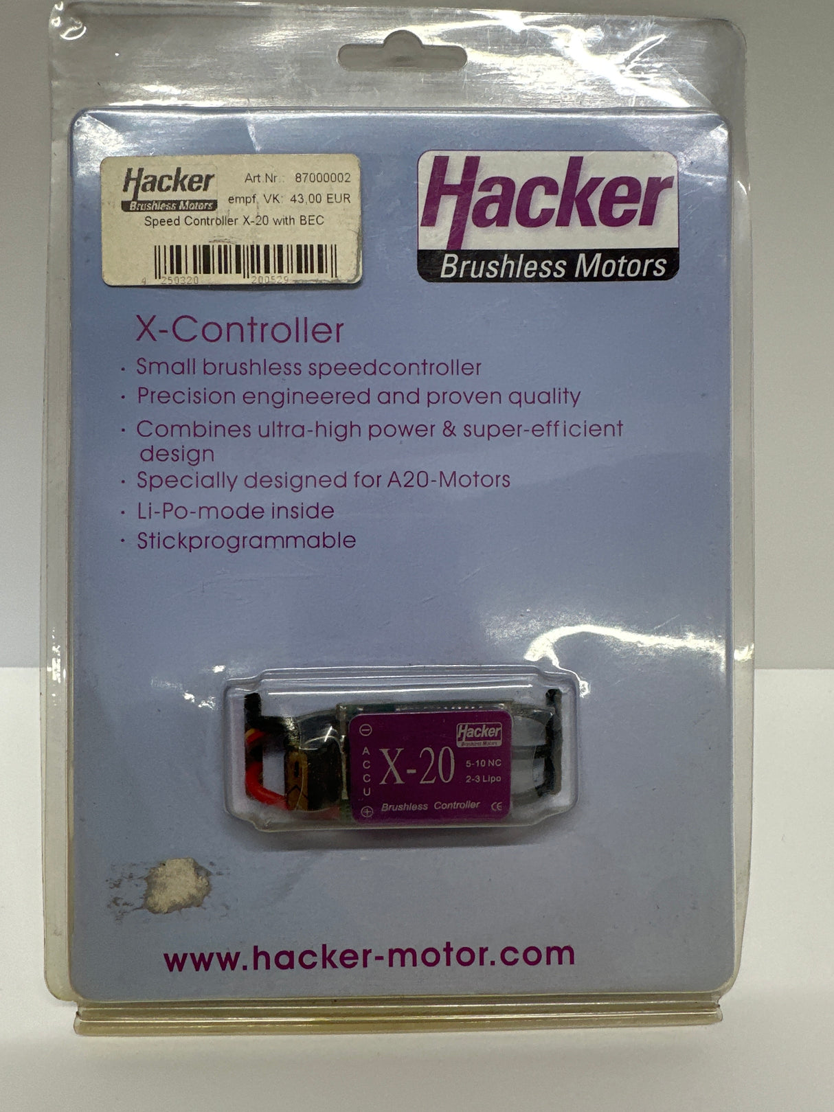 Hacker Speed Controller X-20 with BEC
