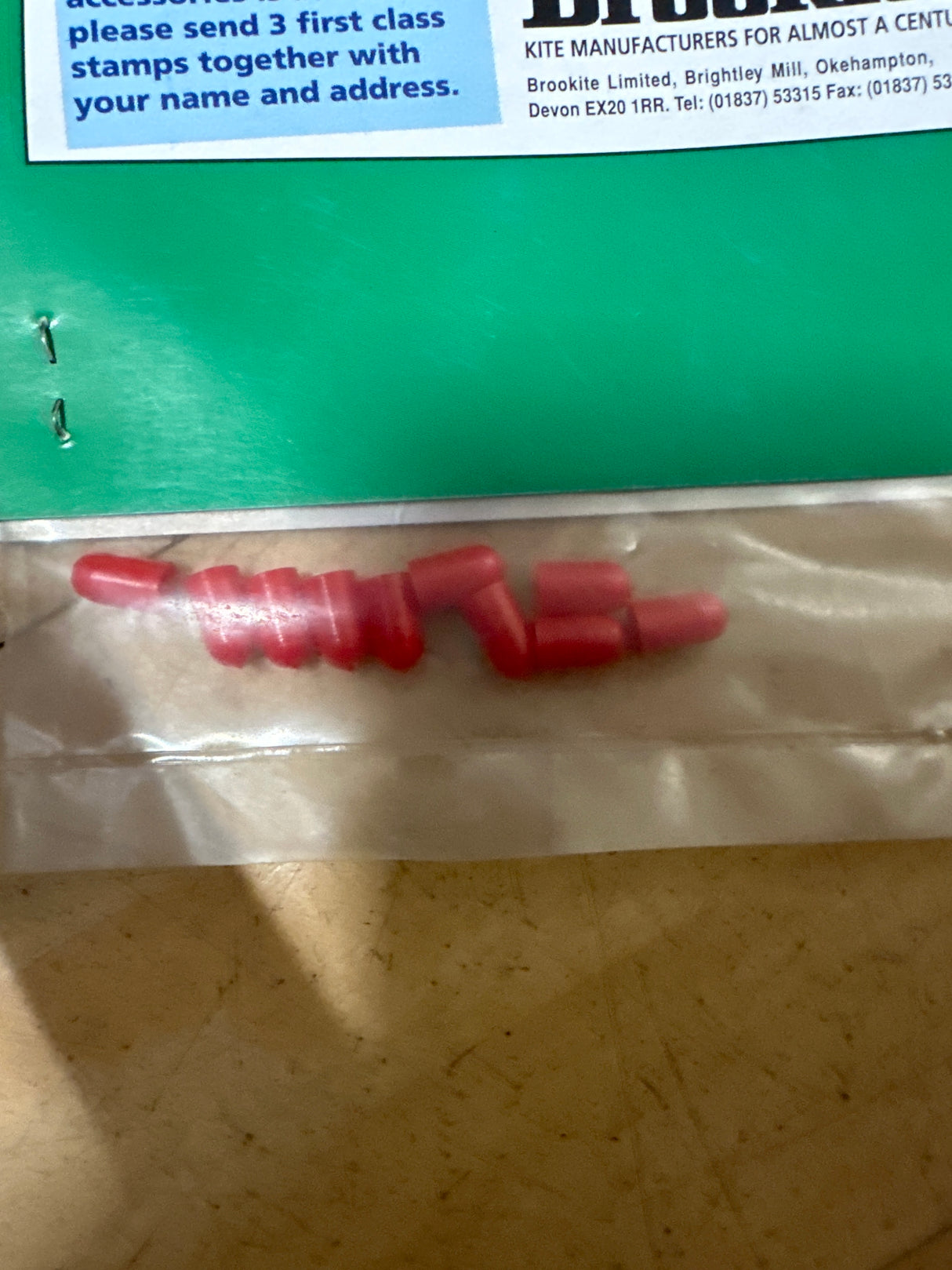 Brookite Kite Accessory Red Protective End Caps 3mm