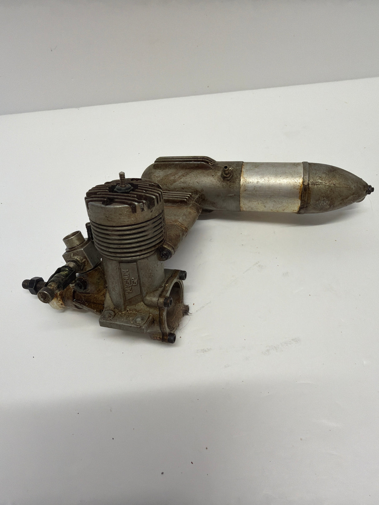 Second Hand Aircraft Engine 2-stroke Magnum 40 GP with silencer (Box 62)