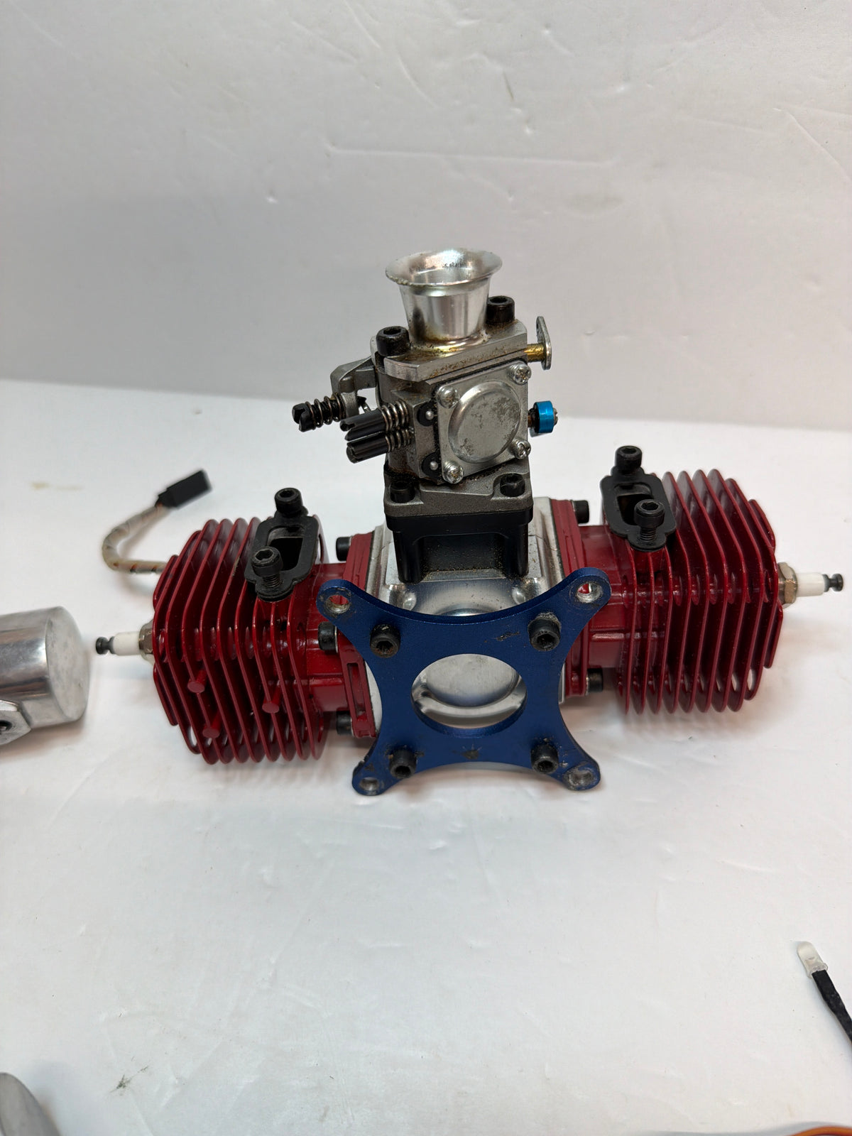 CRRCpro 55cc Petrol Engine Gagsoline twin Cylinder Side Exhaust 2-Stroke Petrol Engine second hand