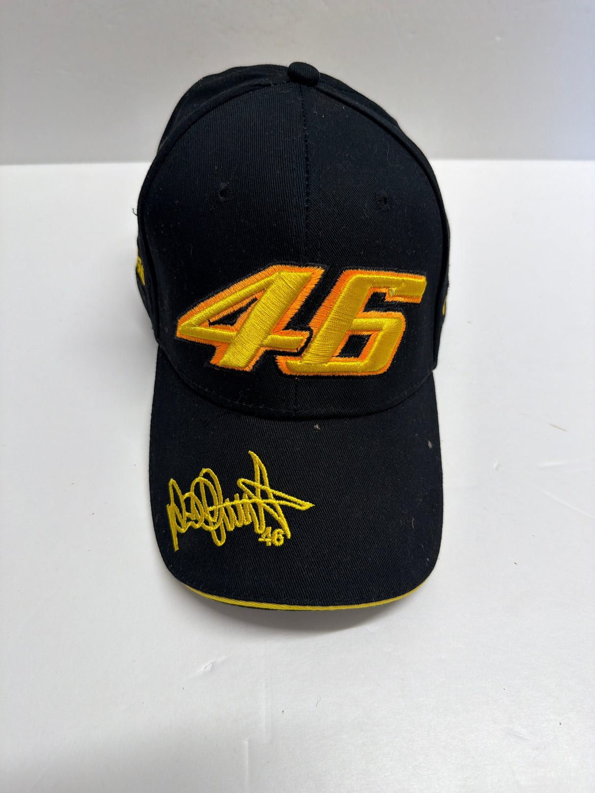 VALENTINO ROSSI VR 46 (in Yellow & orange) Baseball Cap Black Team Logo the Doctor (second hand)