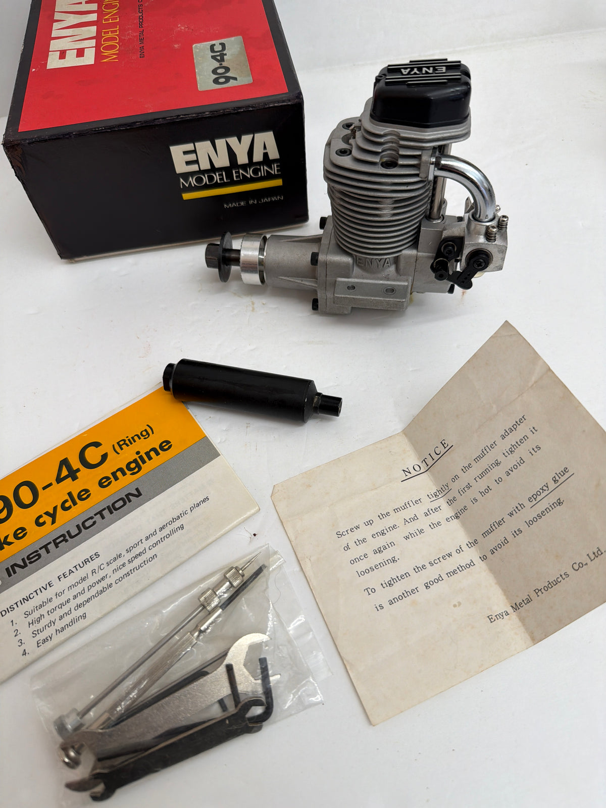 Enya 90-4C New Boxed Four stroke with tool set and instructions