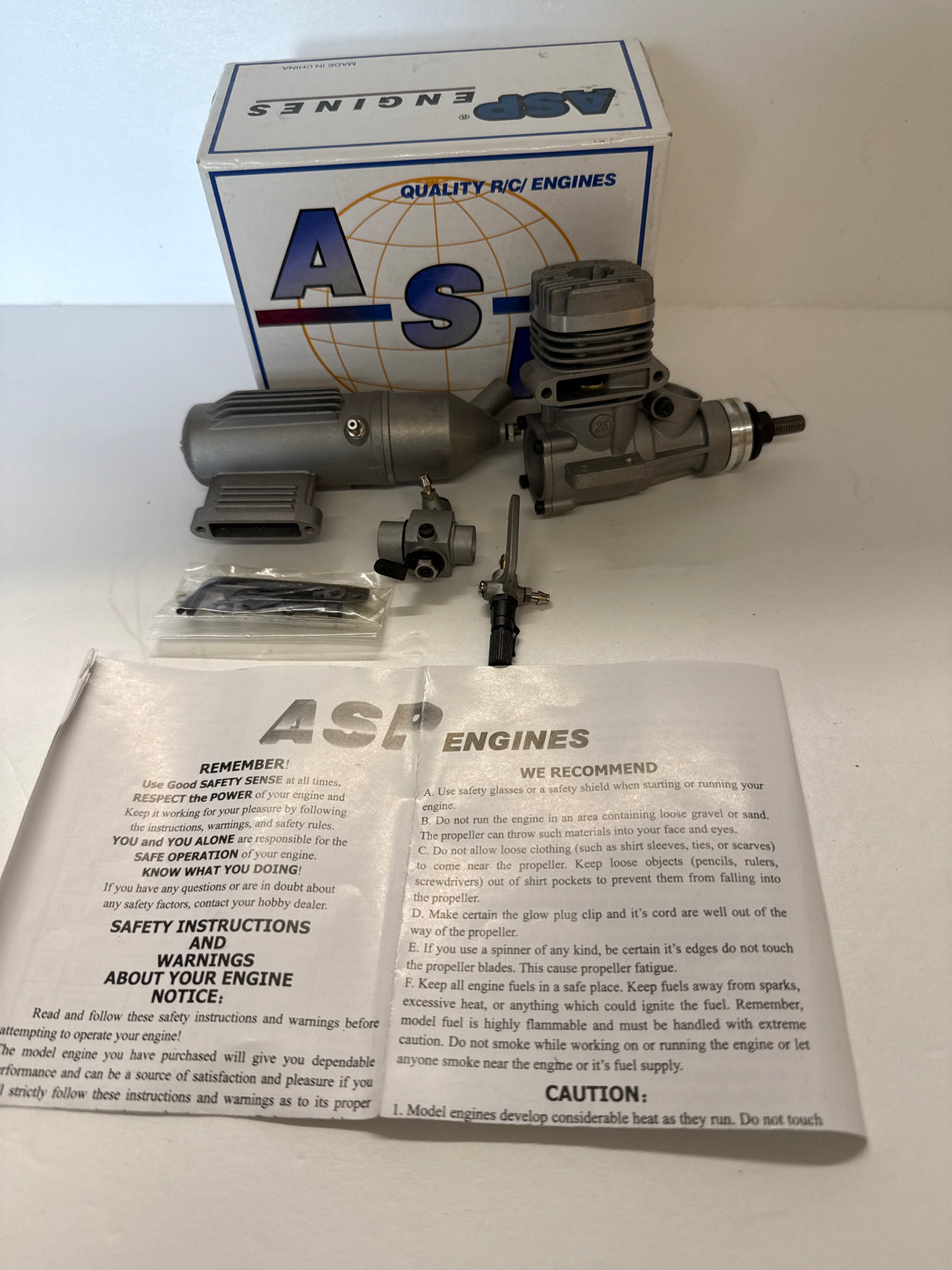 ASP 25 ABC engine with silencer