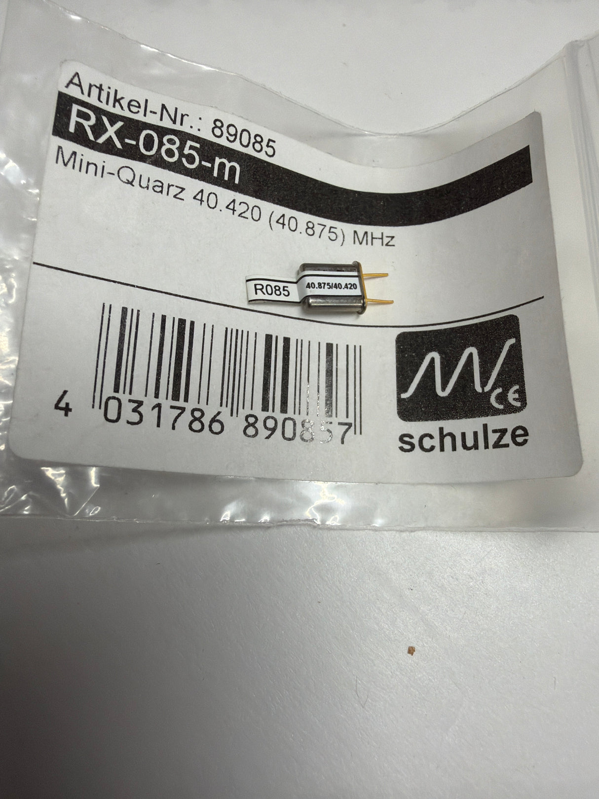 Schulze Receiver Crystal quartz mini / 40MHz / channel 85 40.875