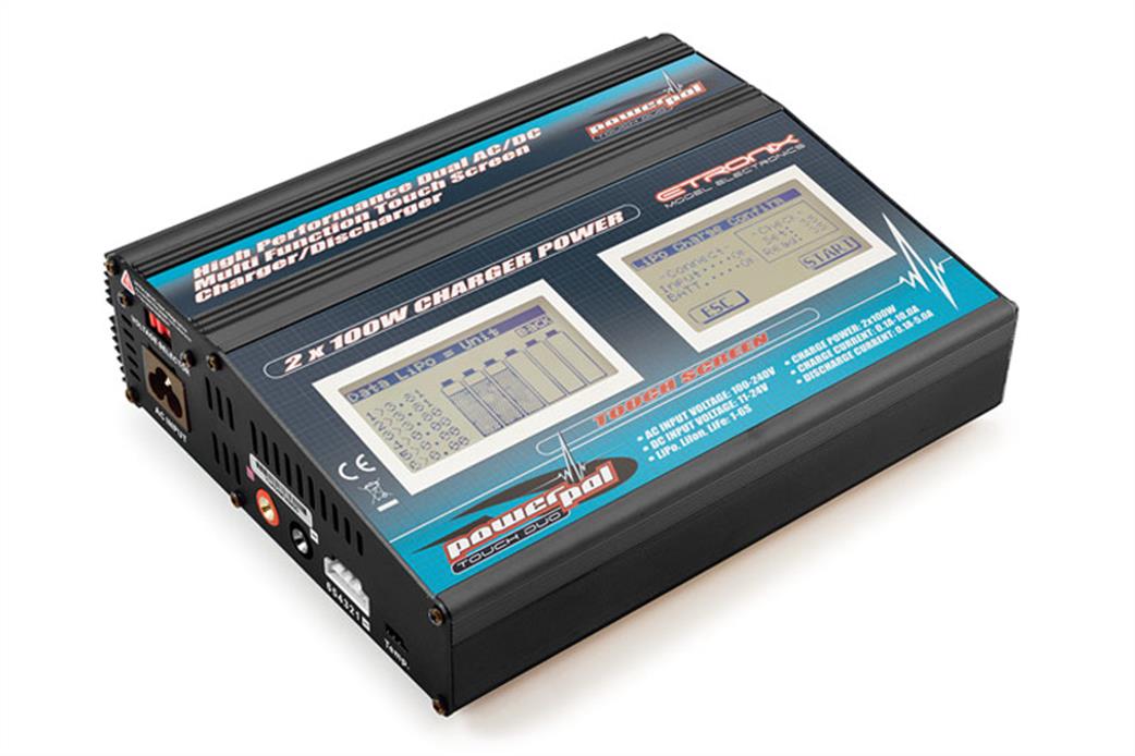 Etronix POWERPAL TOUCH DUO DUAL AC/DC 100W PERFORMANCE CHARGER ET0212 Ex-Display no box