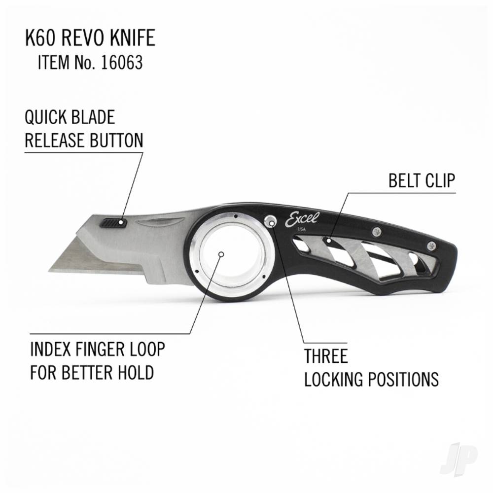 K60 Revo Folding Utility Knife Grey (Carded)