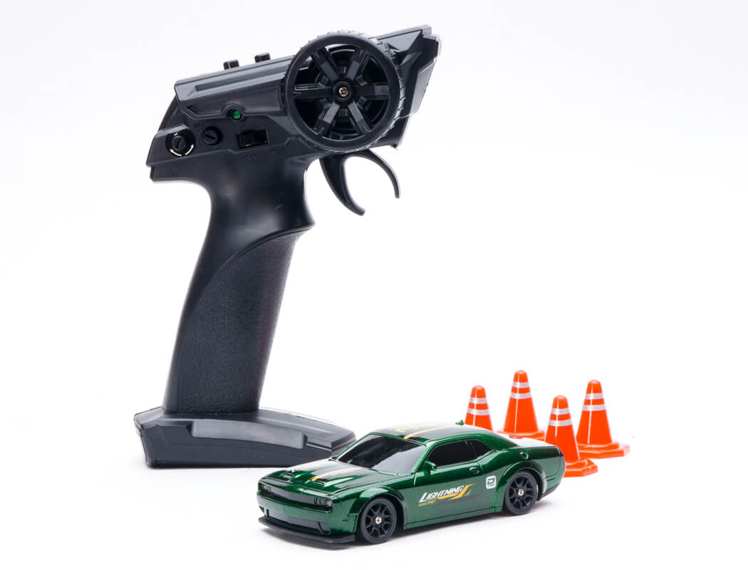 E-ZEE RC 1/43 LIGHTING STINGER 4WD DRIFT CAR w/GYRO - GREEN EZ-8501EGN