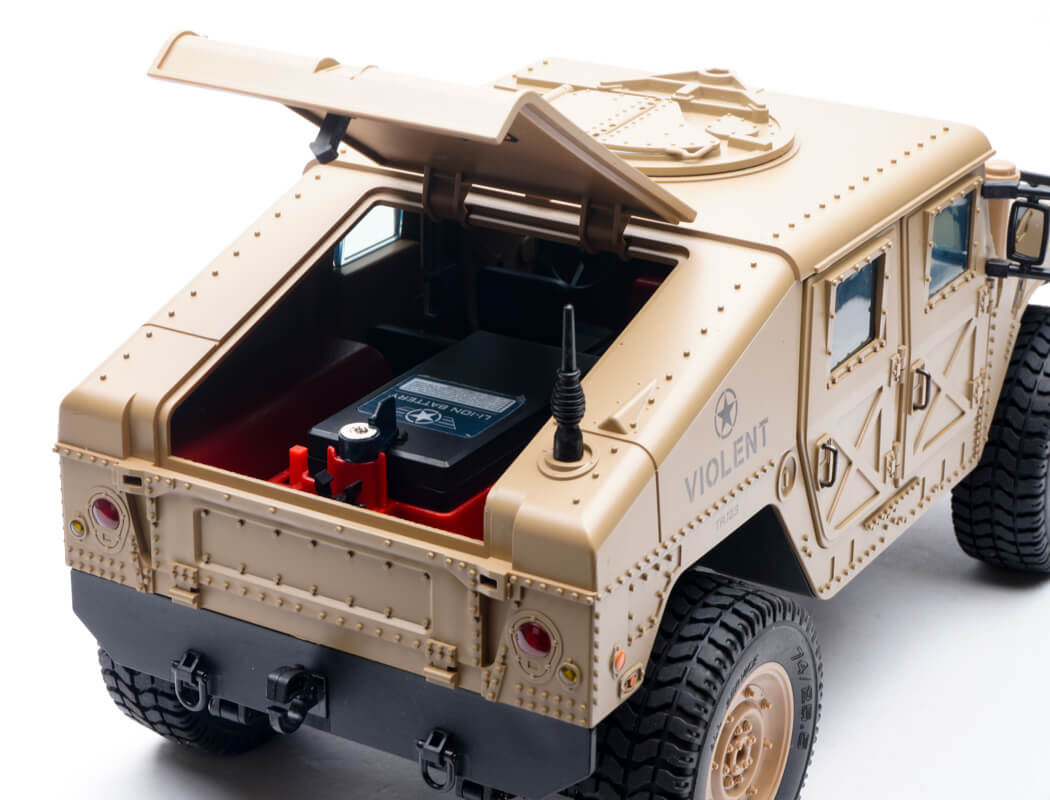 E-ZEE RC 1/16 4WD RC HUMMER MILITARY TRUCK - Desert Sand