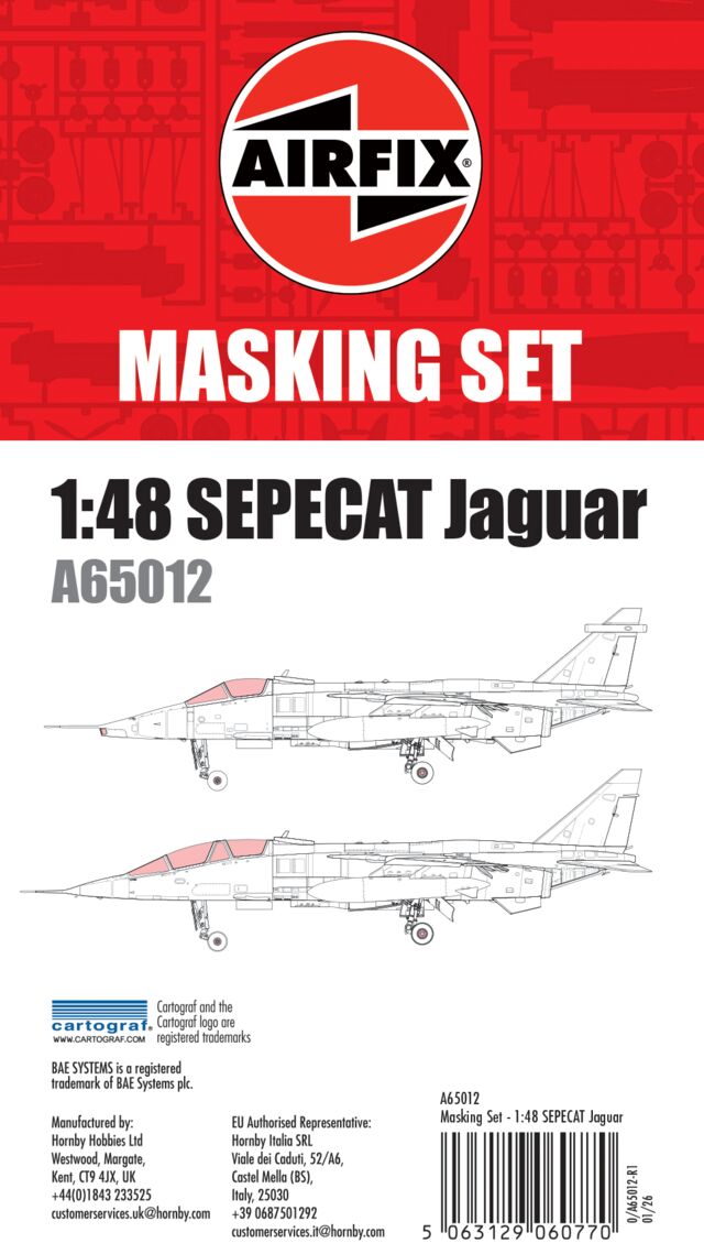 Airfix Masking Set - SEPECAT Jaguar - 1:48 Scale 1:48 Scale