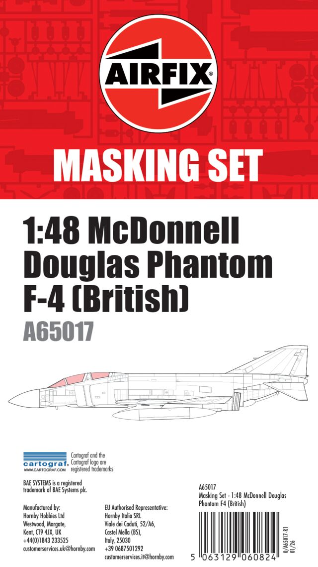 Airfix Masking Set - Phantom FG.1 - 1:48 Scale 1:48 Scale