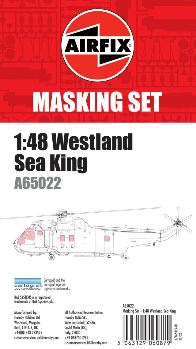 Airfix Masking Set - Westland Sea King - 1:48 Scale 1:48 Scale