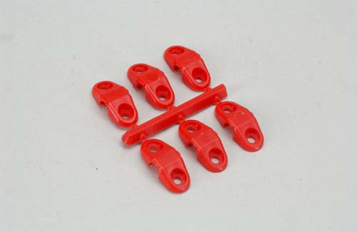 Saddle Clamp 6mm -Heavy Weight Snake - Red (6pcs)