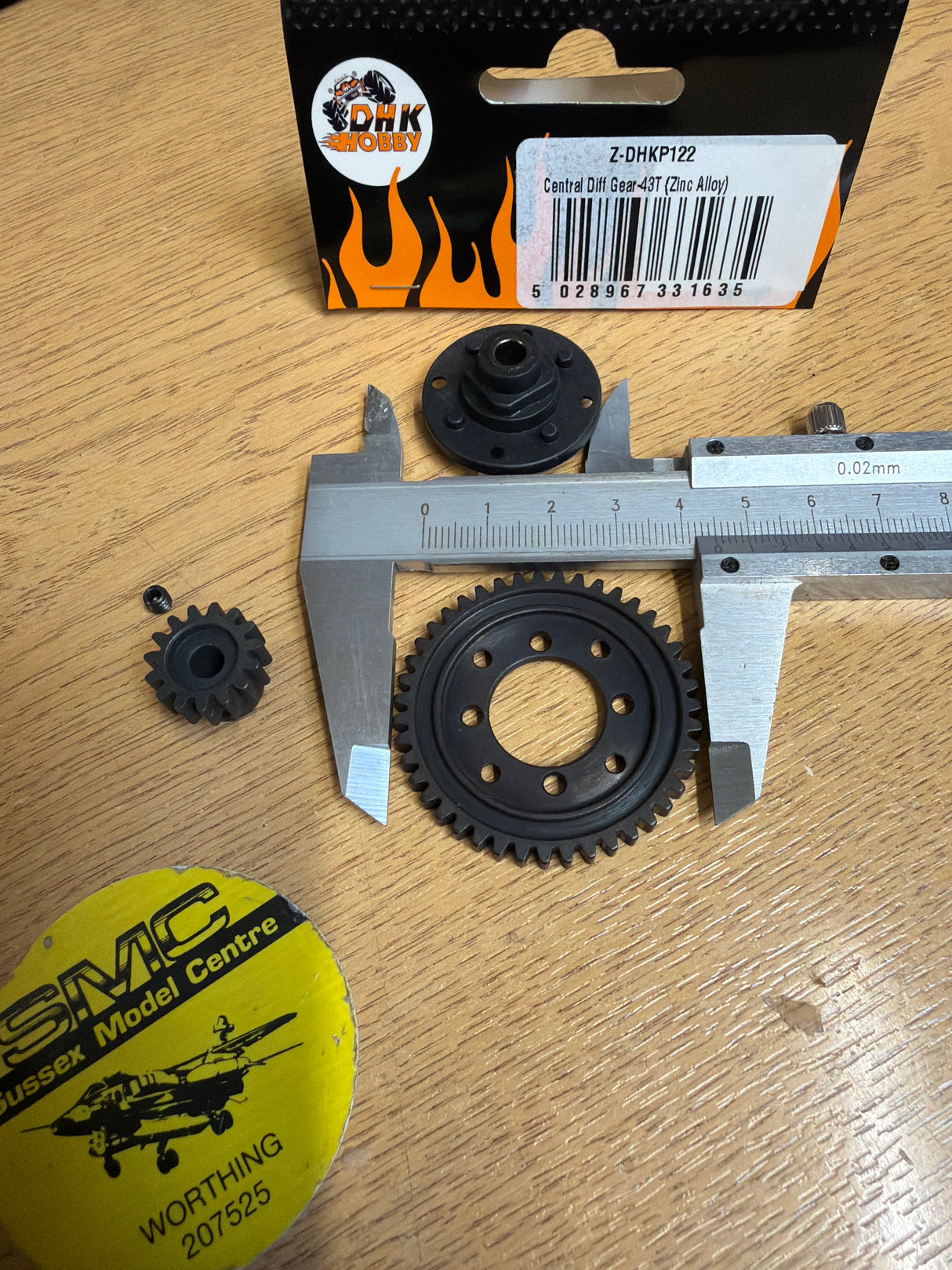DHK RC Car Spares Central Diff Gear - 43T (Zinc Alloy) DHKP122 (Box109)