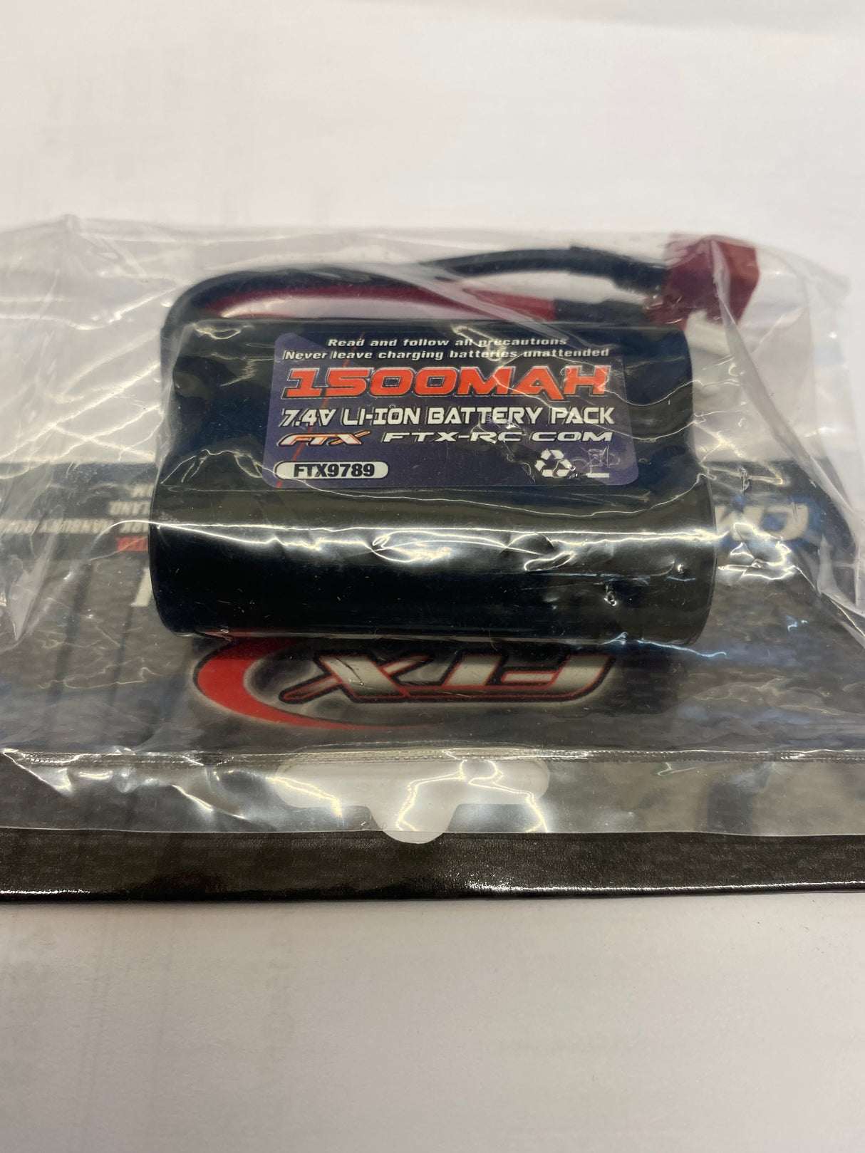 FTX TRACER HI-CAPACITY LI-ION 7.4V 1500MAH BATTERY PACK (FOR BRUSHED) WITH DEANS CONNECTOR