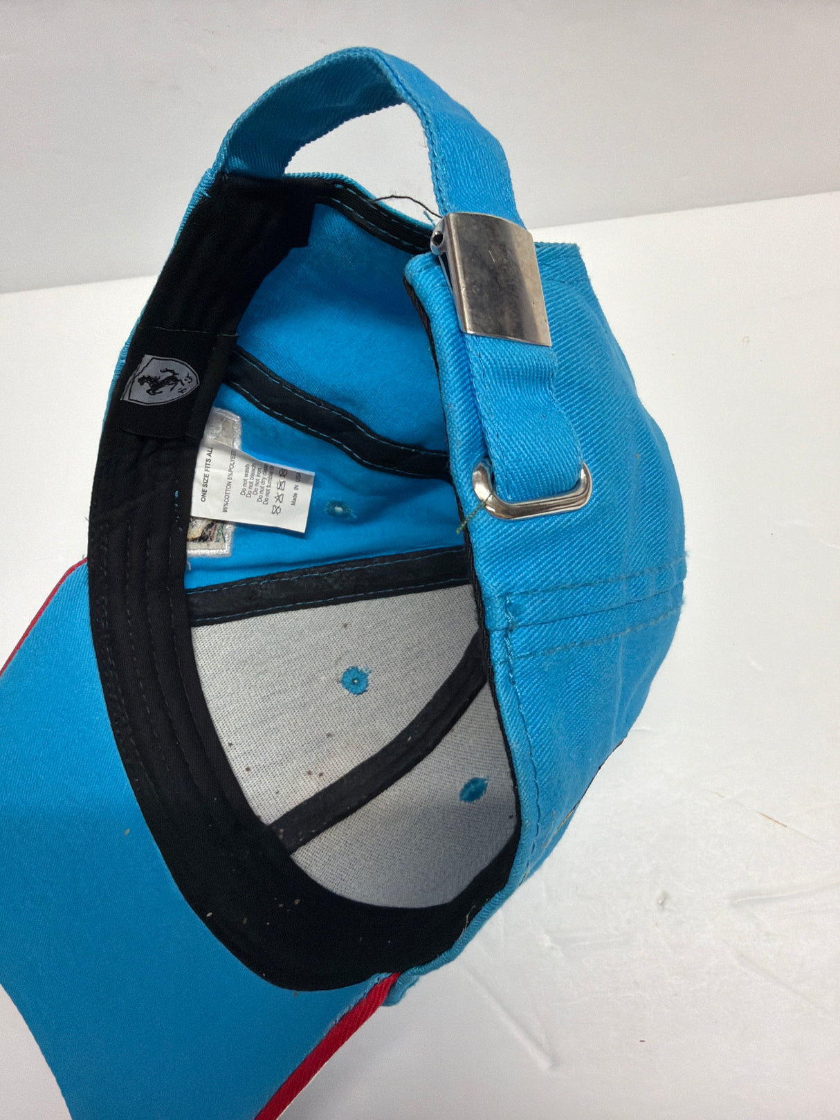 Ferrari Scuderia F1 Formula One Racing -Light Blue- Adjustable Baseball Cap (second hand)